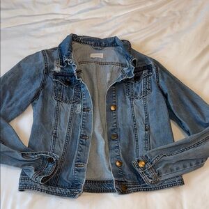 Mono B Classic Light Wash Denim Jean Jacket in Blue